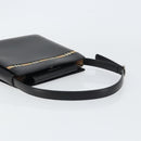 BURBERRY Shoulder Bag Leather Black Silver Auth 160723-7