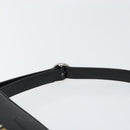 BURBERRY Shoulder Bag Leather Black Silver Auth 160723-8