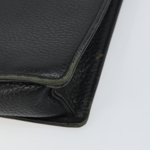 BURBERRY Business Bag Leather Black Auth 160724
