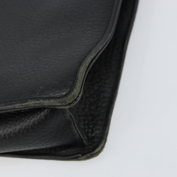 BURBERRY Business Bag Leather Black Auth 160724