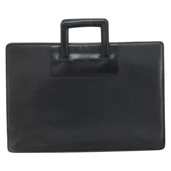 BURBERRY Business Bag Leather Black Auth 160724