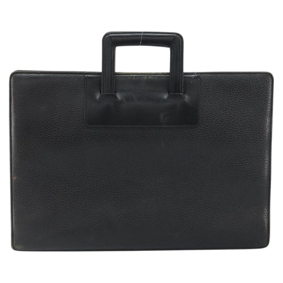 BURBERRY Business Bag Leather Black Auth 160724