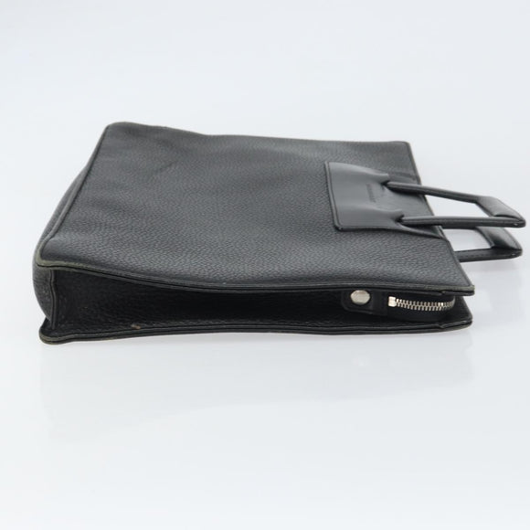 BURBERRY Business Bag Leather Black Auth 160724