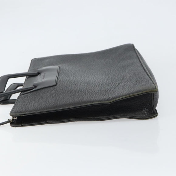 BURBERRY Business Bag Leather Black Auth 160724