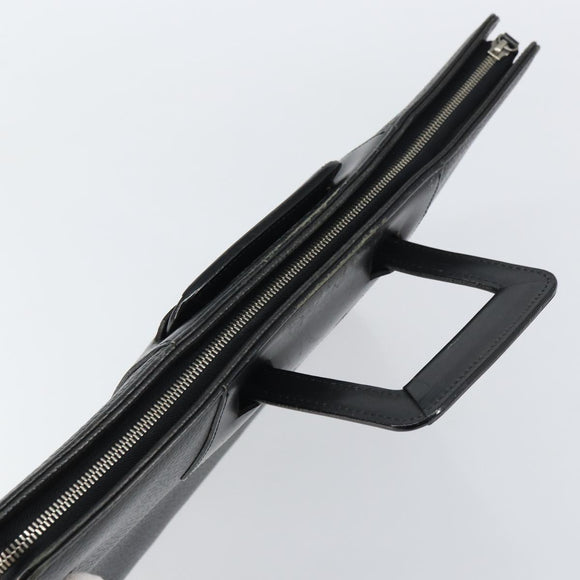 BURBERRY Business Bag Leather Black Auth 160724