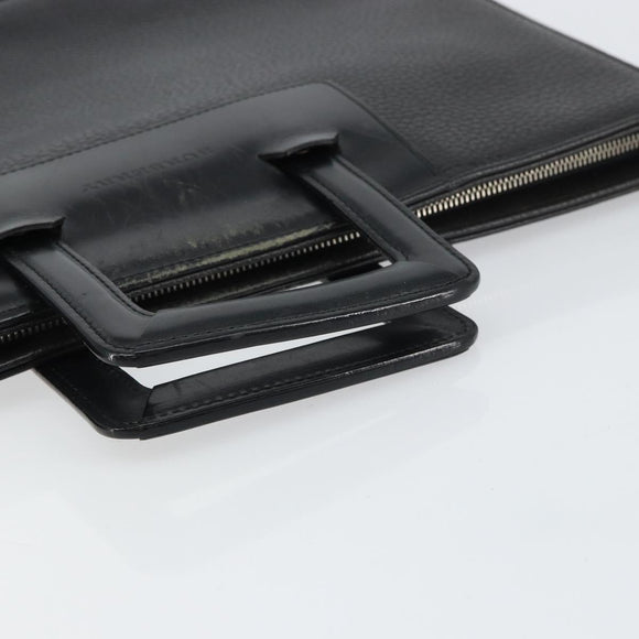 BURBERRY Business Bag Leather Black Auth 160724