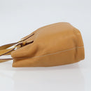 Burberrys Tote Bag Leather Beige Gold Auth 160726-4