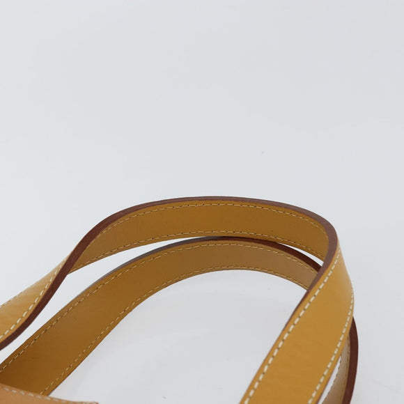 Burberrys Tote Bag Leather Beige Gold Auth 160726