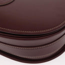 CARTIER Must Line Shoulder Bag Leather Bordeaux Gold Auth 160727-11