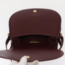 CARTIER Must Line Shoulder Bag Leather Bordeaux Gold Auth 160727-14