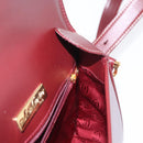 CARTIER Must Line Shoulder Bag Leather Bordeaux Gold Auth 160727-17