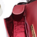 CARTIER Must Line Shoulder Bag Leather Bordeaux Gold Auth 160727-18