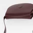 CARTIER Must Line Shoulder Bag Leather Bordeaux Gold Auth 160727-6