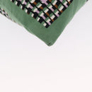 MARNI Flower Pattern Tote Bag Canvas Green Auth 160729-15