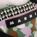 MARNI Flower Pattern Tote Bag Canvas Green Auth 160729-10