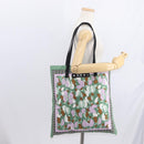 MARNI Flower Pattern Tote Bag Canvas Green Auth 160729-18