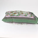 MARNI Flower Pattern Tote Bag Canvas Green Auth 160729-3