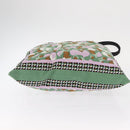 MARNI Flower Pattern Tote Bag Canvas Green Auth 160729-5