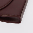 CARTIER Must Line Shoulder Bag Leather Bordeaux Gold Auth 160730-10