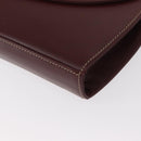 CARTIER Must Line Shoulder Bag Leather Bordeaux Gold Auth 160730-11