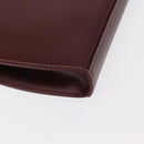 CARTIER Must Line Shoulder Bag Leather Bordeaux Gold Auth 160730-12