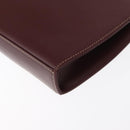 CARTIER Must Line Shoulder Bag Leather Bordeaux Gold Auth 160730-13