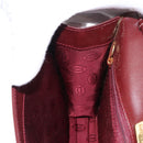 CARTIER Must Line Shoulder Bag Leather Bordeaux Gold Auth 160730-18