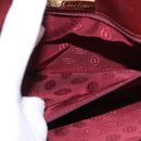 CARTIER Must Line Shoulder Bag Leather Bordeaux Gold Auth 160730-20