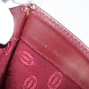 CARTIER Must Line Shoulder Bag Leather Bordeaux Gold Auth 160730-21