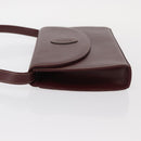 CARTIER Must Line Shoulder Bag Leather Bordeaux Gold Auth 160730-5