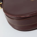 CARTIER Must Line Shoulder Bag Leather Bordeaux Gold Auth 160731-13