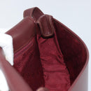 CARTIER Must Line Shoulder Bag Leather Bordeaux Gold Auth 160731-18