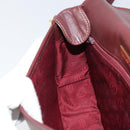 CARTIER Must Line Shoulder Bag Leather Bordeaux Gold Auth 160731-19