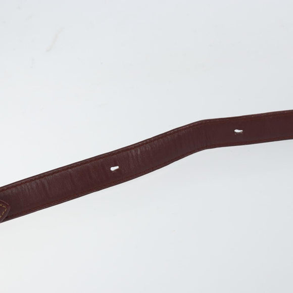 CARTIER Must Line Shoulder Bag Leather Bordeaux Gold Auth 160731