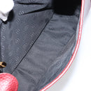 CARTIER Shoulder Bag Leather Bordeaux Gold Auth 160732-17