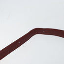 CARTIER Shoulder Bag Leather Bordeaux Gold Auth 160732-8