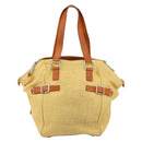 SAINT LAURENT Tote Bag Canvas Beige Silver 203820 Auth 160733-3