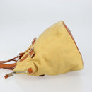 SAINT LAURENT Tote Bag Canvas Beige Silver 203820 Auth 160733-5