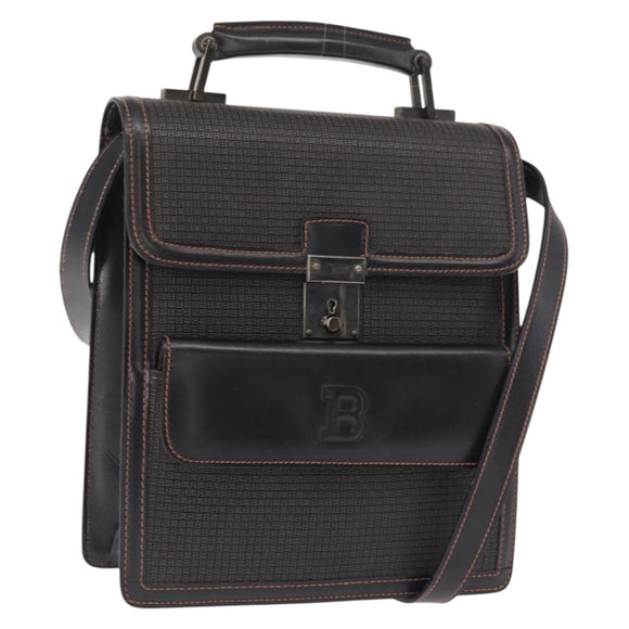 BALLY Shoulder Bag Leather Black Auth 160734