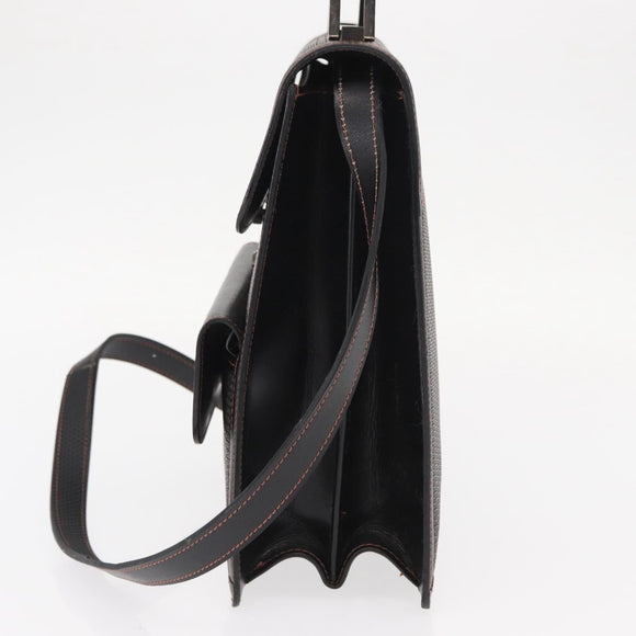 BALLY Shoulder Bag Leather Black Auth 160734