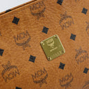 MCM Logogram Vicetos Clutch Bag PVC Leather Brown Gold Auth 160736-12