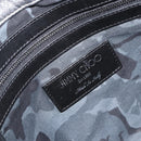 Jimmy Choo Studs Clutch Bag Leather Silver Auth 160738-10