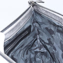 Jimmy Choo Studs Clutch Bag Leather Silver Auth 160738-17