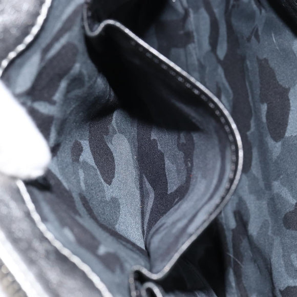 Jimmy Choo Studs Clutch Bag Leather Silver Auth 160738