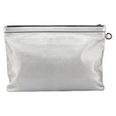 Jimmy Choo Studs Clutch Bag Leather Silver Auth 160738-2