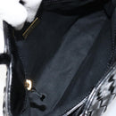 BOTTEGA VENETA INTRECCIATO Tote Bag Enamel Black Gold Auth 160743-11