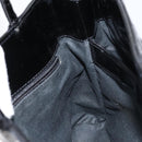 BOTTEGA VENETA INTRECCIATO Tote Bag Enamel Black Gold Auth 160743-17