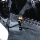 BOTTEGA VENETA INTRECCIATO Tote Bag Enamel Black Gold Auth 160743-19