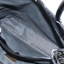 BOTTEGA VENETA INTRECCIATO Tote Bag Enamel Black Gold Auth 160743-12