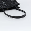 BOTTEGA VENETA INTRECCIATO Tote Bag Enamel Black Gold Auth 160743-7